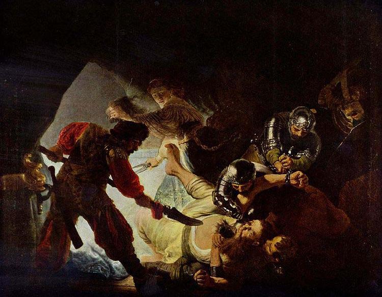 REMBRANDT Harmenszoon van Rijn The Blinding of Samson, oil painting picture